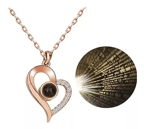 🎁 Collar "Te Amo en 100 Idiomas" con Caja de Lujo 💖