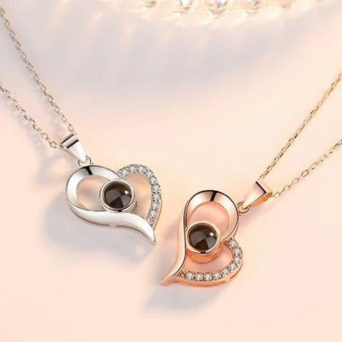 🎁 Collar "Te Amo en 100 Idiomas" con Caja de Lujo 💖