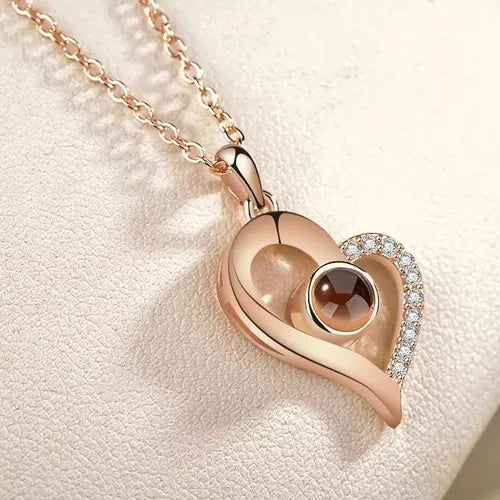 🎁 Collar "Te Amo en 100 Idiomas" con Caja de Lujo 💖