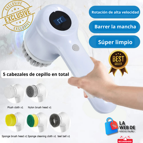 Cepillo de Limpieza Eléctrico con Pantalla Digital