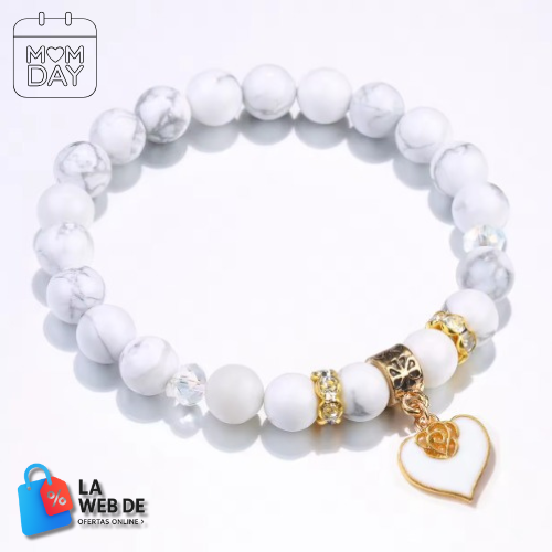 💎 Pulsera de Cuentas Blancas – Elegancia Exótica en Cada Detalle