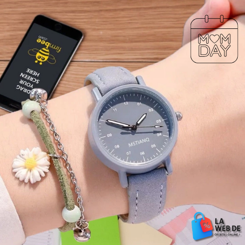 RELOJ CASUAL PARA MUJER + REGALO + CAJA