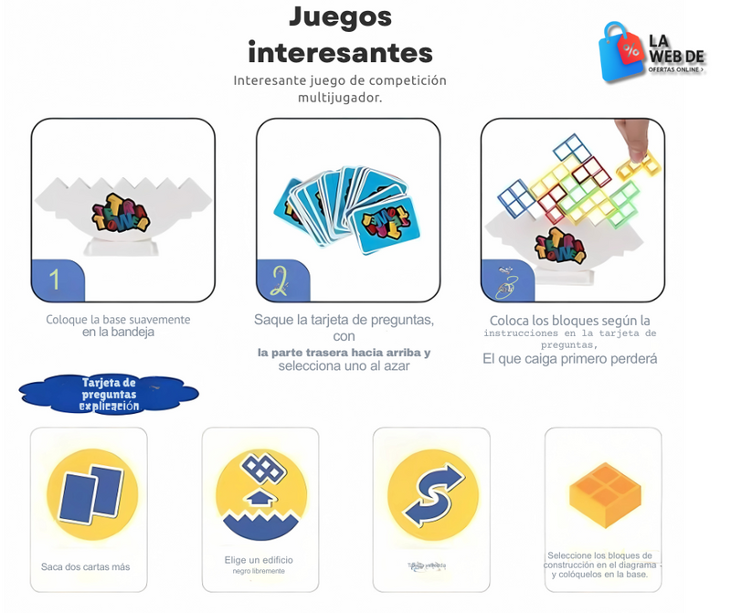 Juego Bloques Balanceo Tetra Tower Tetri